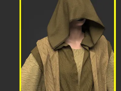 Medieval Cloak 3D model