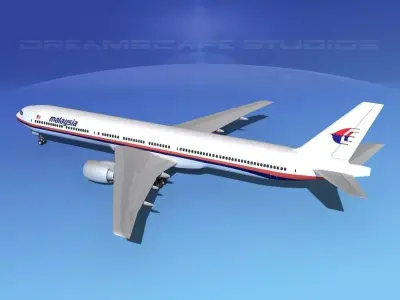 Boeing 777-300 MP Malaysia Airlines 3D model