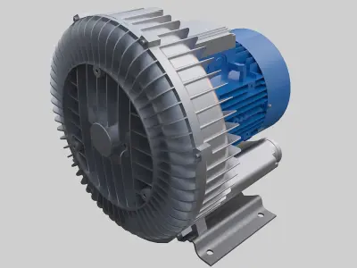 High pressure blower 3D model