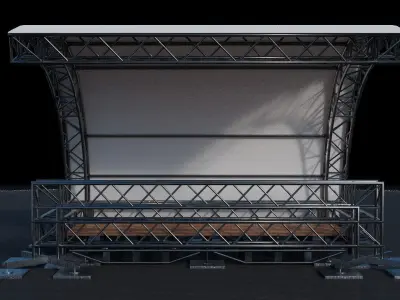Blender Event Tent with Substance Painter Texture 3D Model 3D model
