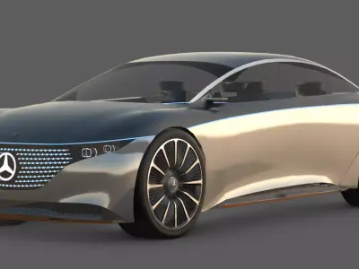 2019 Mercedes-Benz Vision EQS Concept 3D Model  The Future Low-poly 3D model