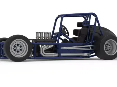 Pavement Silver Crown Car Base Version 2 Scale 1 to 25 3D print model