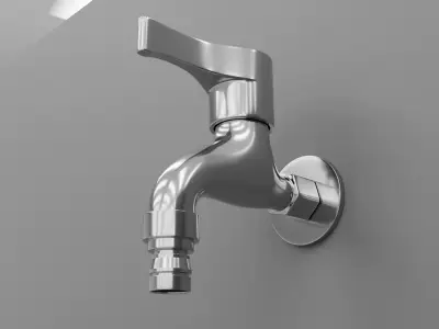Washing Machine Tap - Realistic 3D Model 3D model