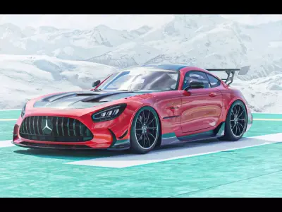 Realistic Helipad In  Snowy Mountains 3D model