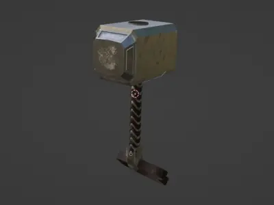 Thor s Hammer Mjolnir Low-poly 3D model