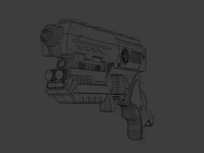 Gun 0088 Low-poly 3D model