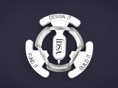 R-4-IDSA Revolutional 3D Printable IDSA Lapel Pin Free 3D model