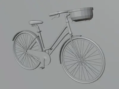 Bicycle Low-poly 3D model get
