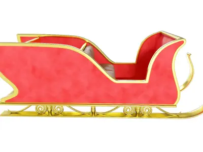 Santa Claus Sleigh 3d model  3D model