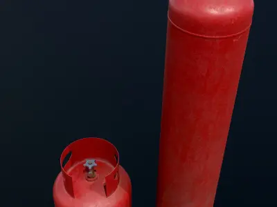 Gas cylinder Free low-poly 3D model purchase