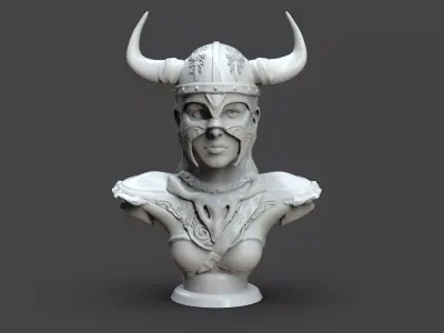 Viking Woman Bust 3D print model