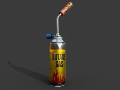 Butane Gas Torch 3D model