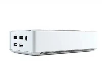 Compact Energy Unit with Dual USB and AC Ports Low-poly 3D model