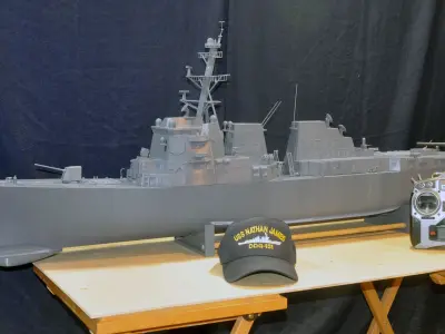 1 96 Arleigh Burke DDG RC Model Ship 3D print model