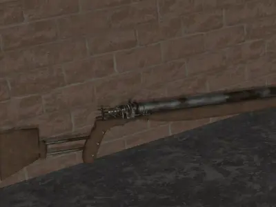 apocalypse fantasy gun 3D model