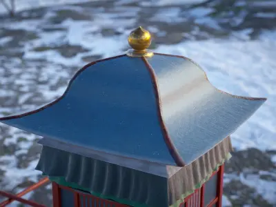 Korean Palanquin Yongjeong - Joseon Tongsinsa 3D model
