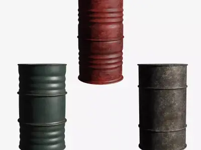 Metal Barrels Series Iron Relics Content G2 3D model