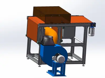 Rapid cooling conveyor Free 3D model