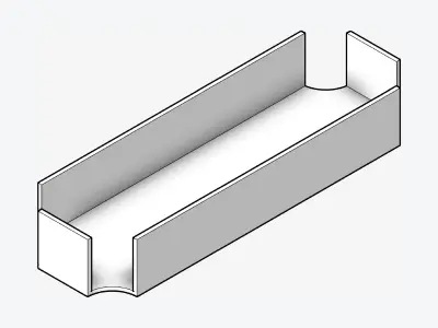 Furniture - Contemporary - Bond - Tray Small Low-poly 3D model