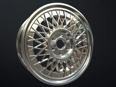  Low Poly Car Rim Low-poly 3D model