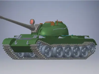t55a tank 3d model 3D model