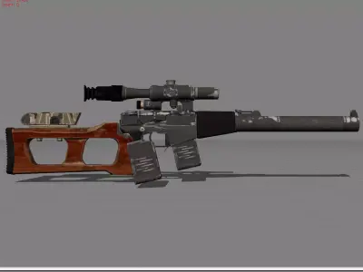 VSS Pubg  Low-poly 3D model