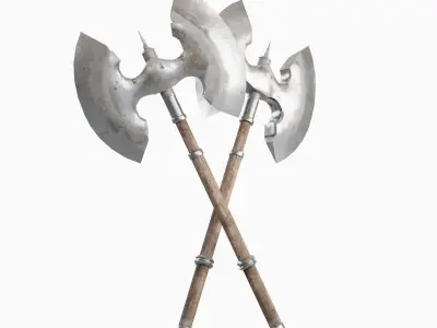 Fantasy Medieval Axe 02 Low-poly 3D model