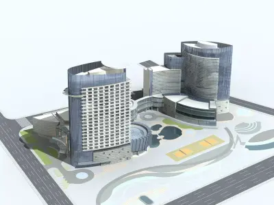 Hotel Building 3D model 51