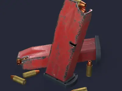 Gun Magazines   Low-poly 3D model