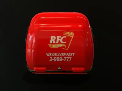 Food Delivery Box - Game Ready Low-poly 3D model