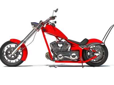 Custom Chopper Bike 3D model