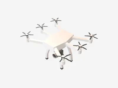 Cartoon Drone V1 001 Low-poly 3D model