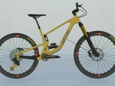 Bicycle gold mountain bike 3D model