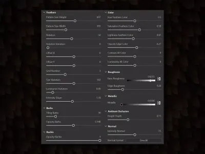 Feathers Stylized - VOL 01 - SBsar - Maps 3D model