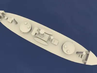 Brazilian Ironclad Lima Barros 3D print model