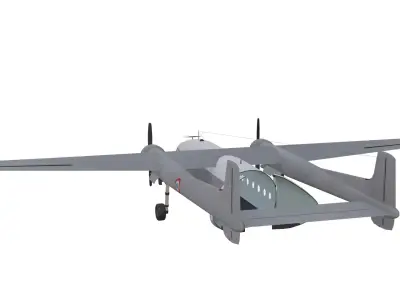 Nord Noratlas N-2501 Gabriel Low-poly 3D model