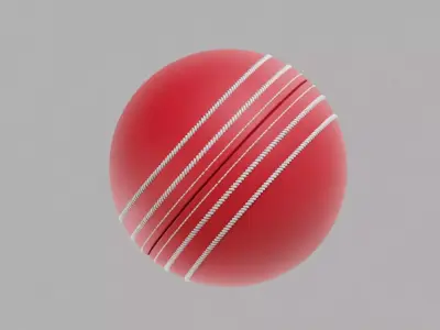 Cricket ball Low-poly 3D model buy