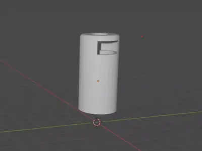 Low Poly Trashcan cylinder Free low-poly 3D model