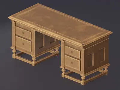 Stylized table Low-poly 3D model