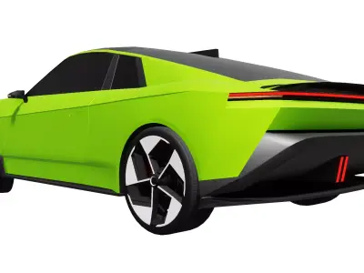 Sport car Low-poly 3D model purchase