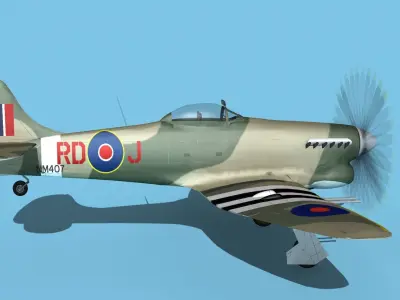 Hawker Hawker Tempest MK1 V12 3D model