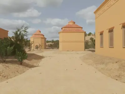 Desert Oasis Village 3D model purchase