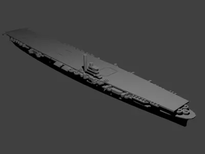 Japanese Shokaku Class Aircraft Carrier 3D print model