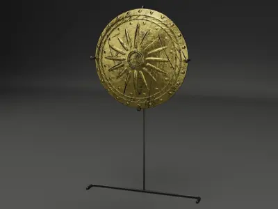 A HISTORICAL KINGS SHIELD USED IN A BATTLE MODEL IN LOW-POLY Low-poly 3D model