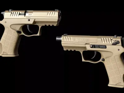 Fort 17 Pistol Low-poly 3D model