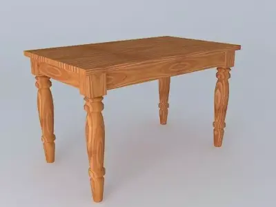 Old wooden table Free 3D model