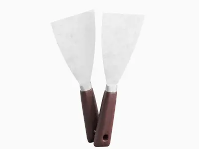 Industrial Spatula 02 Low-poly 3D model