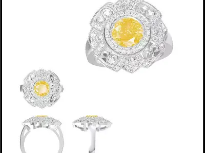 JCD Antique wedding rings jewelers file set 3D print model