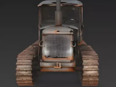 WWI Artillery Tractor Remains 3D Model 3D Model Low-poly 3D model