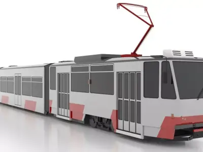 Tatra KT6TM Low Low-poly 3D model